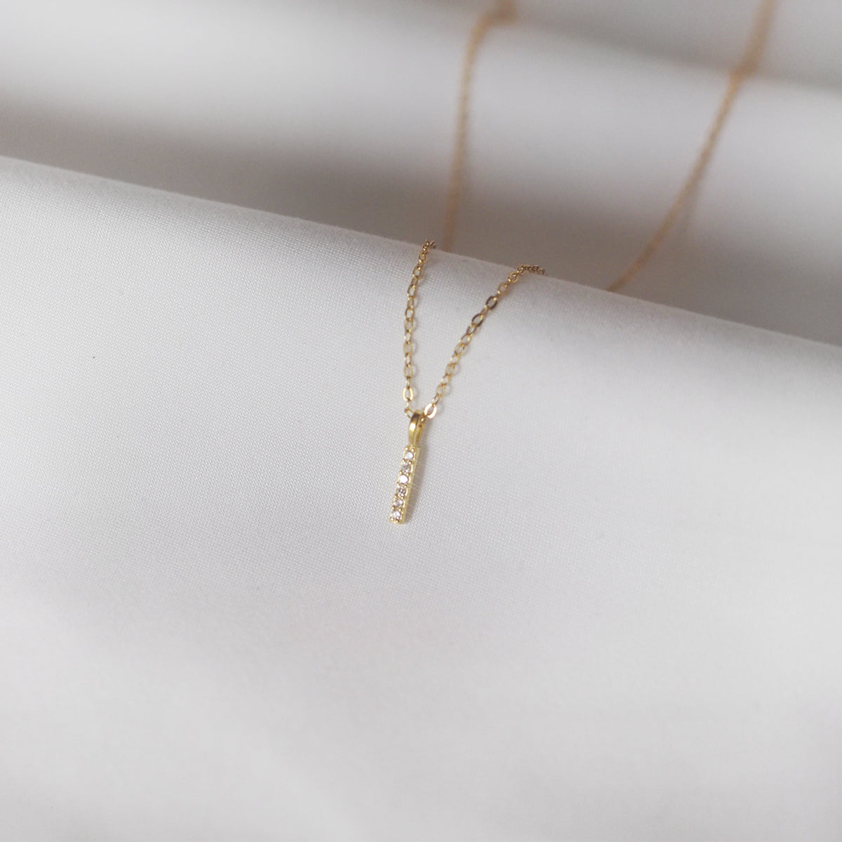 Pensee Drop Stick Necklace