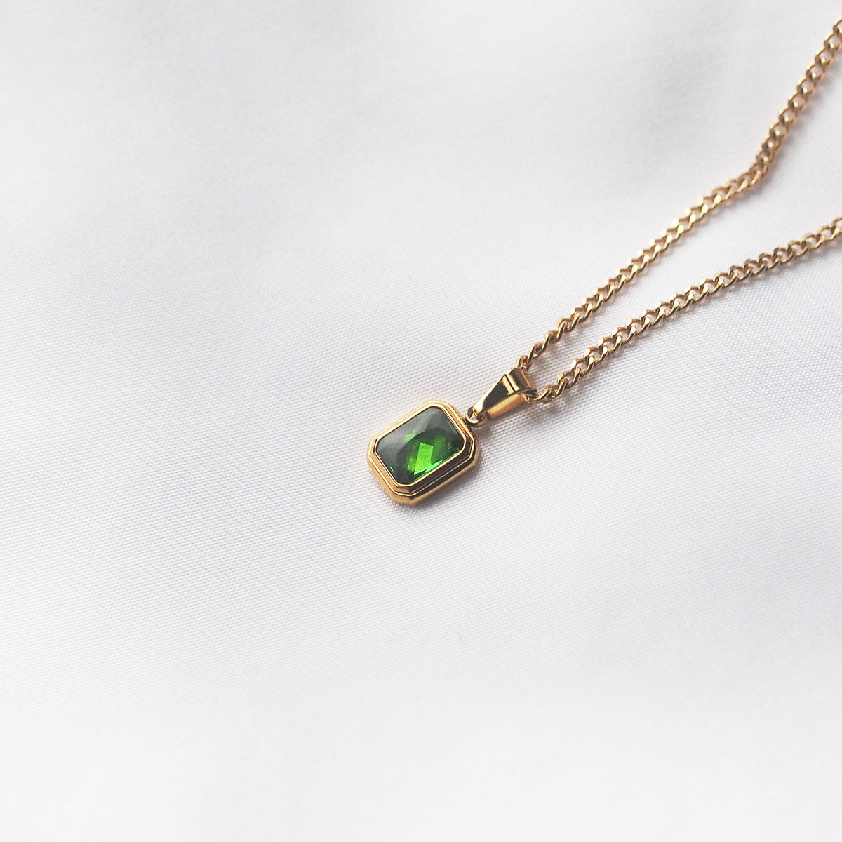 Chantal Gemstone Necklace - Green