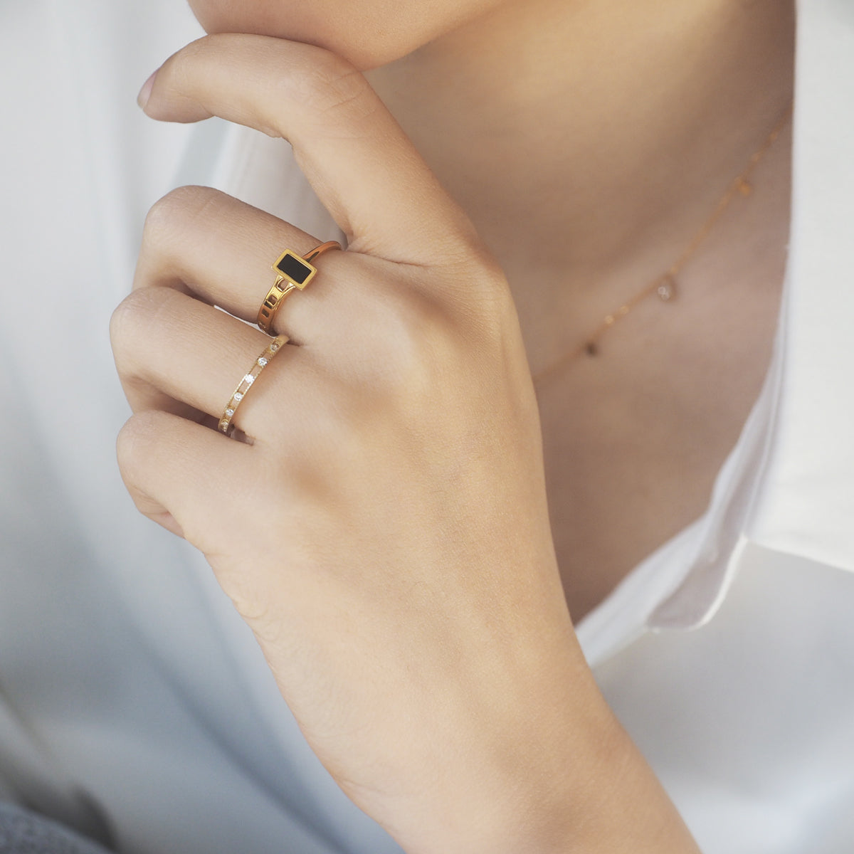 Vicq Black Square Ring