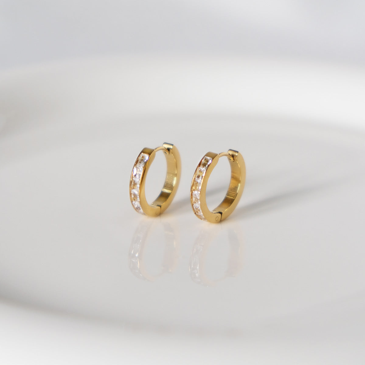 Mathilde Cubic Zirconia Hoop Earrings