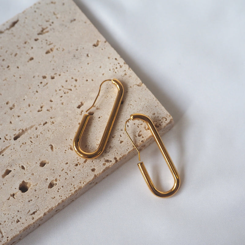 Oval Hoop Earrings