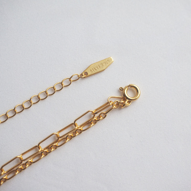 Double Chain T-bar Necklace