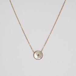 Mother of Pearl Disc Necklace