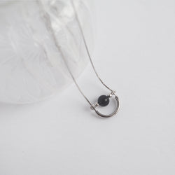 Juliette Black Agate Ball Necklace