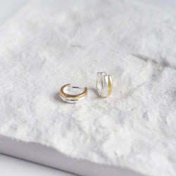 Anne 2-Tone Hoop Earrings