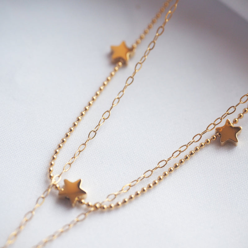 Double Chain Stars with Disc Necklace