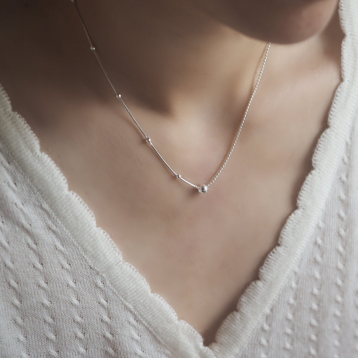 Thea Minimalist Ball Necklace