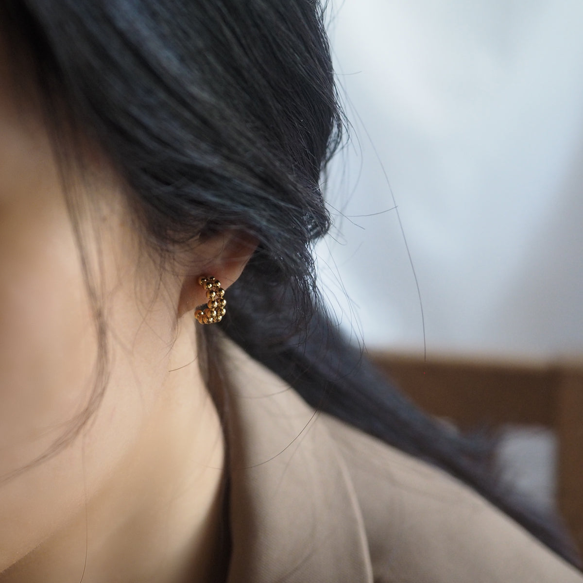 Garnet Small Beads Earrings