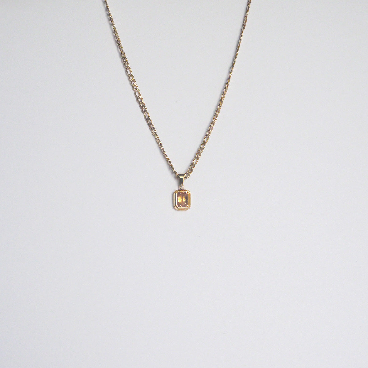 Chantal Gemstone Necklace - Champagne Gold