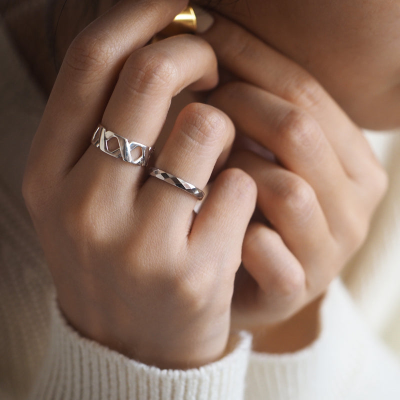 Mother of Pearl Adjustable Crystal Ring – Venus By Design