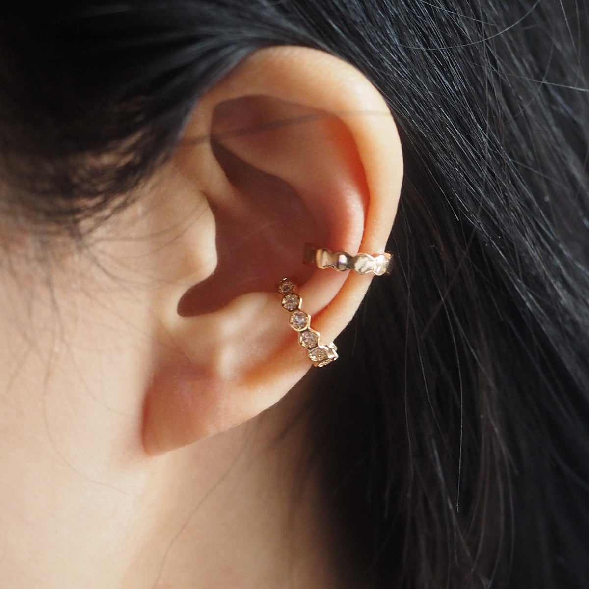 Cyprien Rose Gold Ear Cuff Set