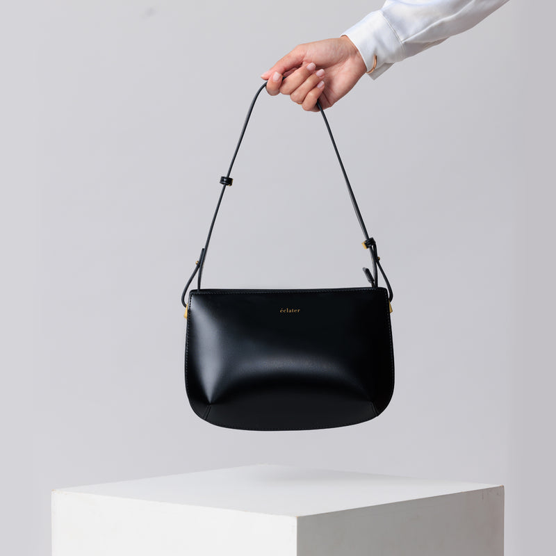 Lea Leather Shoulder Bag - Black