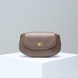 Poppy Rounded Crossbody Bag - Mud