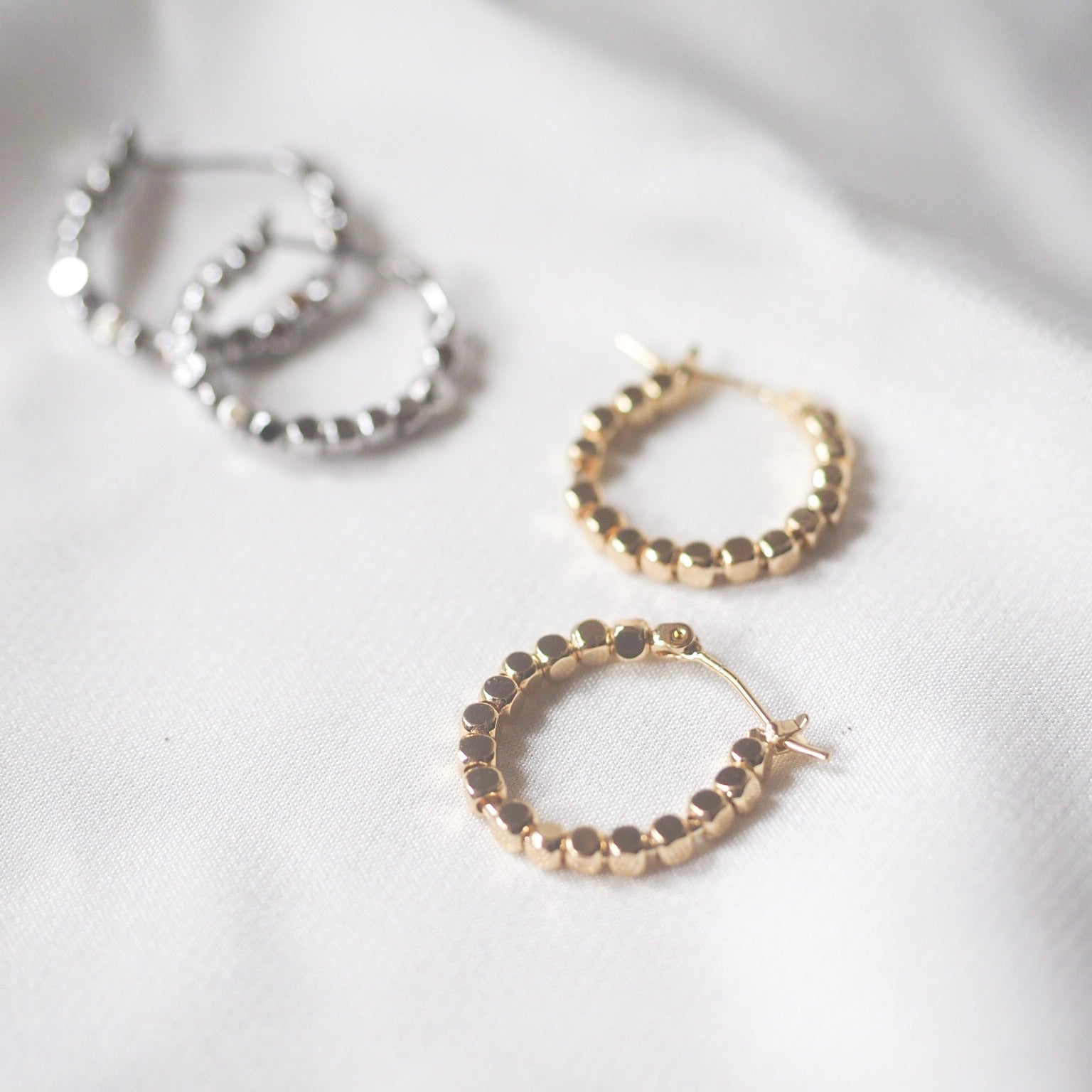 Mini Cube Small Hoop Earrings