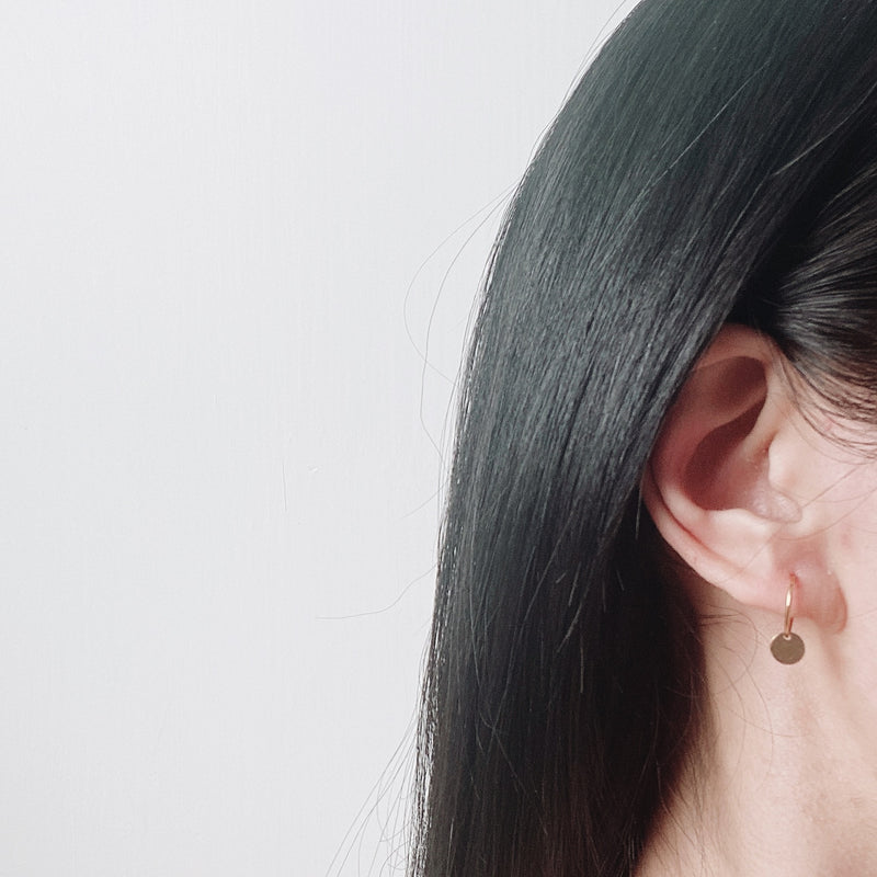 Annette Hoop Disc Earrings
