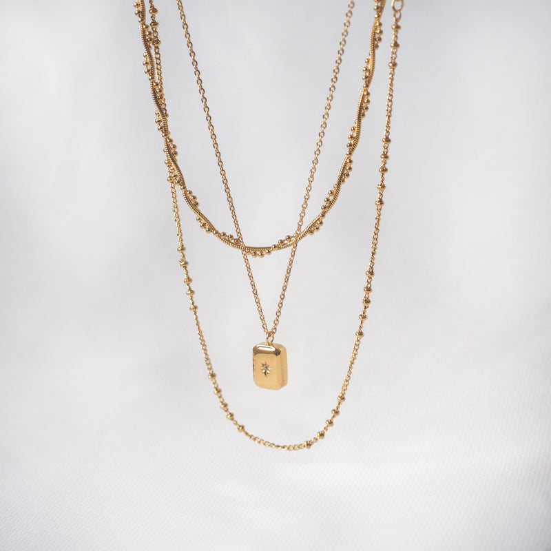 Wantti Dot Dash Twisted Necklace